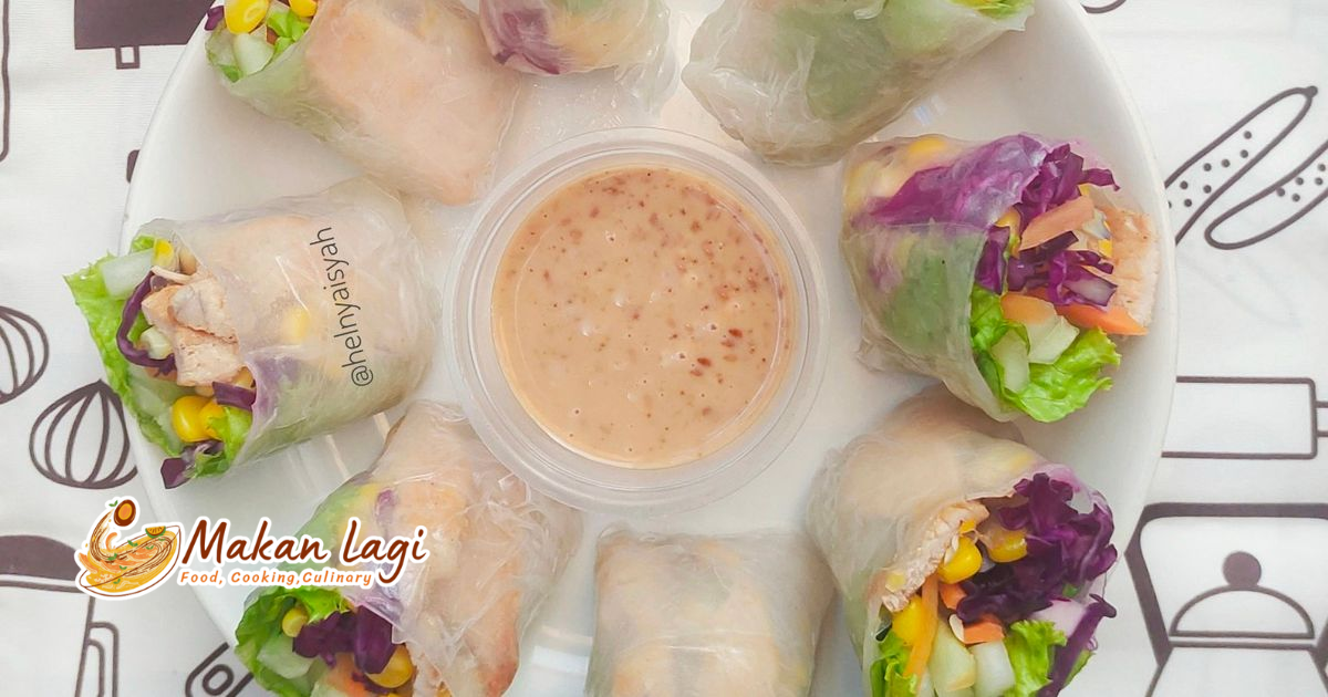 Salad Sayur Roll Hidangan Sehat Praktis salad sayur roll fresh sehat mudah dibuat