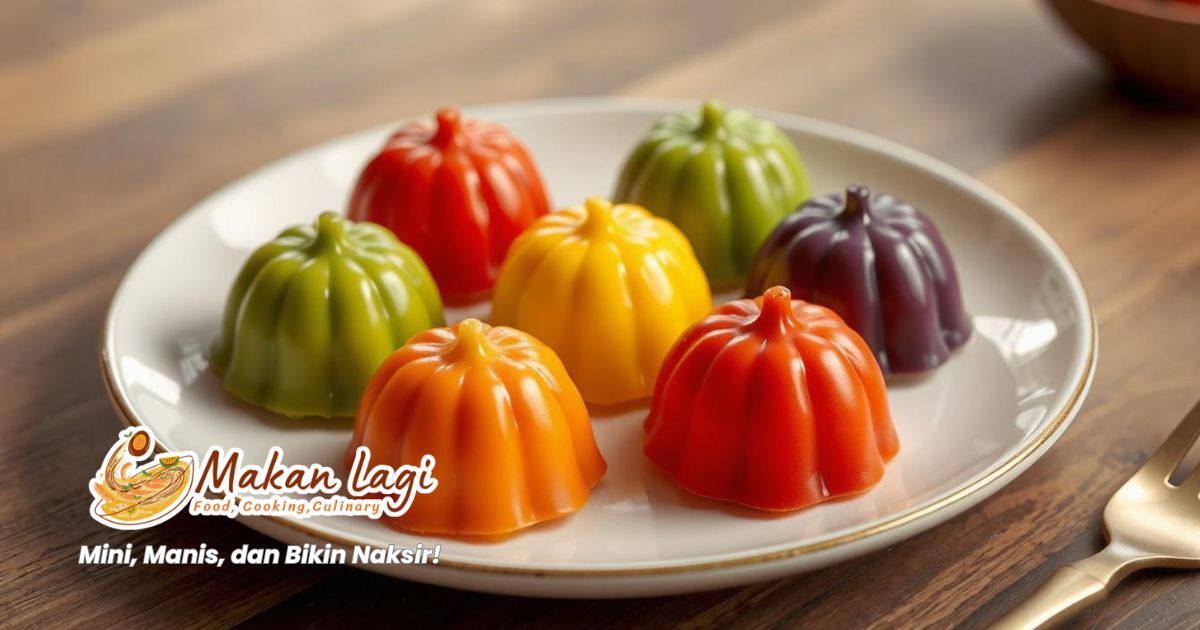 Kue lukchup Thailand camilan tradisional warna-warni berbentuk buah