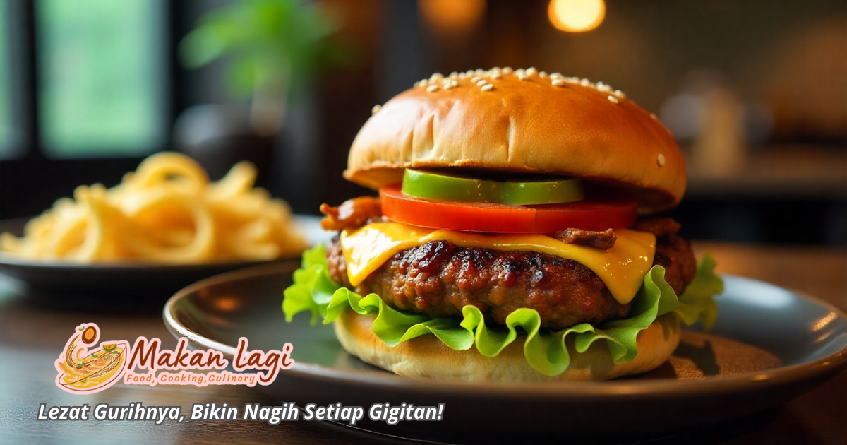 Resep Burger Rendang enak dengan daging empuk dan bumbu khas Nusantara